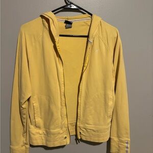 Champion Women's Yellow Zip-Up Hoodie